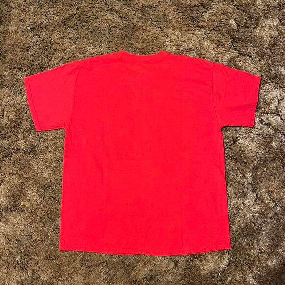 Vintage Y2K "Sick N Twisted" Faded Graphic Skater T-Shirt Red Large - Picture 4 of 4
